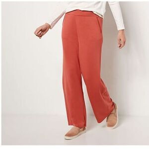 NWT Modern Soul Women’s Clay Red Knit Straight Leg Pull On Pants - Size XL